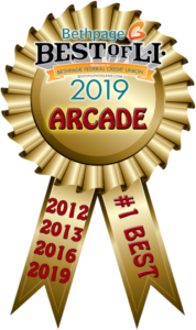 This image is of Tiki Action Park's winning medallion after being voted as Best Arcade on Long Island.